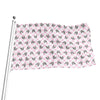 Pink Boston Terrier Plaid Print Flag