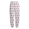 Pink Boston Terrier Plaid Print Fleece Lined Knit Pants