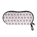 Pink Boston Terrier Plaid Print Glasses Case
