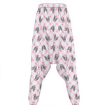 Pink Boston Terrier Plaid Print Hammer Pants