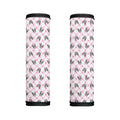 Pink Boston Terrier Plaid Print Handle Covers