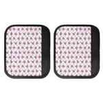 Pink Boston Terrier Plaid Print Handle Covers