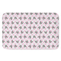 Pink Boston Terrier Plaid Print Indoor Door Mat