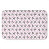 Pink Boston Terrier Plaid Print Indoor Door Mat