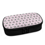 Pink Boston Terrier Plaid Print Insulin Cooler Travel Case