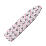Pink Boston Terrier Plaid Print Ironing Board Cover