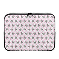Pink Boston Terrier Plaid Print Laptop Sleeve