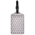 Pink Boston Terrier Plaid Print Luggage Tag