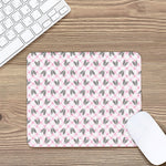 Pink Boston Terrier Plaid Print Mouse Pad