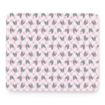 Pink Boston Terrier Plaid Print Mouse Pad