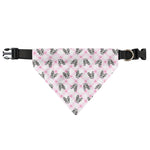 Pink Boston Terrier Plaid Print Over The Collar Dog Bandana