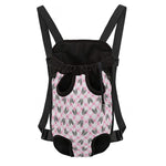 Pink Boston Terrier Plaid Print Pet Carrier Backpack