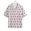 Pink Boston Terrier Plaid Print Rayon Hawaiian Shirt