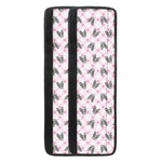 Pink Boston Terrier Plaid Print Refrigerator Handle Covers
