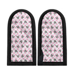 Pink Boston Terrier Plaid Print Skillet Handle Cover