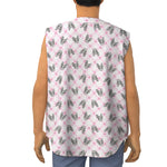 Pink Boston Terrier Plaid Print Sleeveless Baseball Jersey