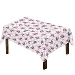 Pink Boston Terrier Plaid Print Tablecloth