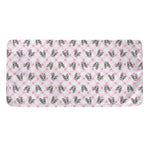 Pink Boston Terrier Plaid Print Towel