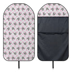 Pink Boston Terrier Plaid Print Waterproof Car Seat Cover
