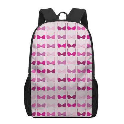 Pink Bra Breast Cancer Pattern Print 17 Inch Backpack