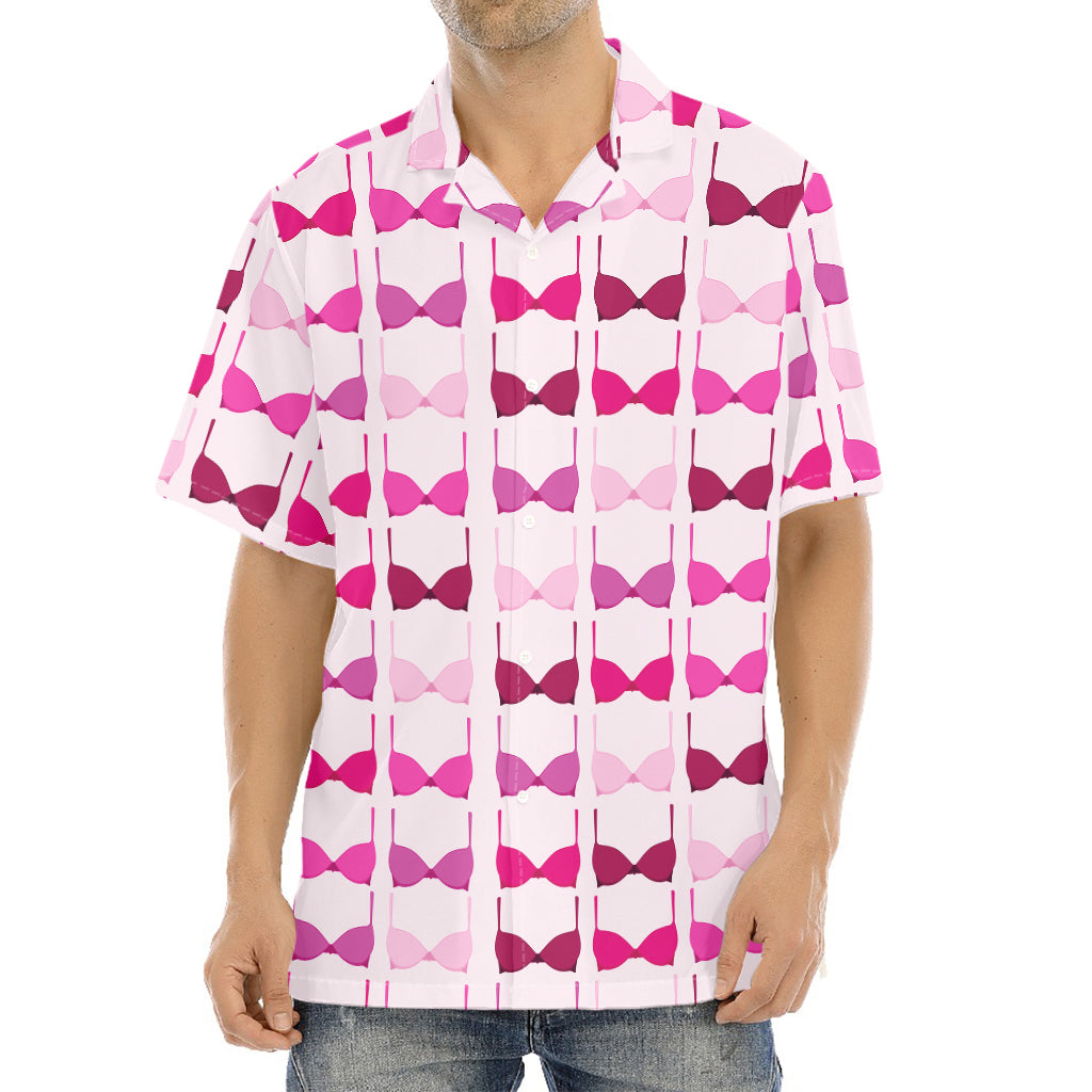 Pink Bra Breast Cancer Pattern Print Aloha Shirt