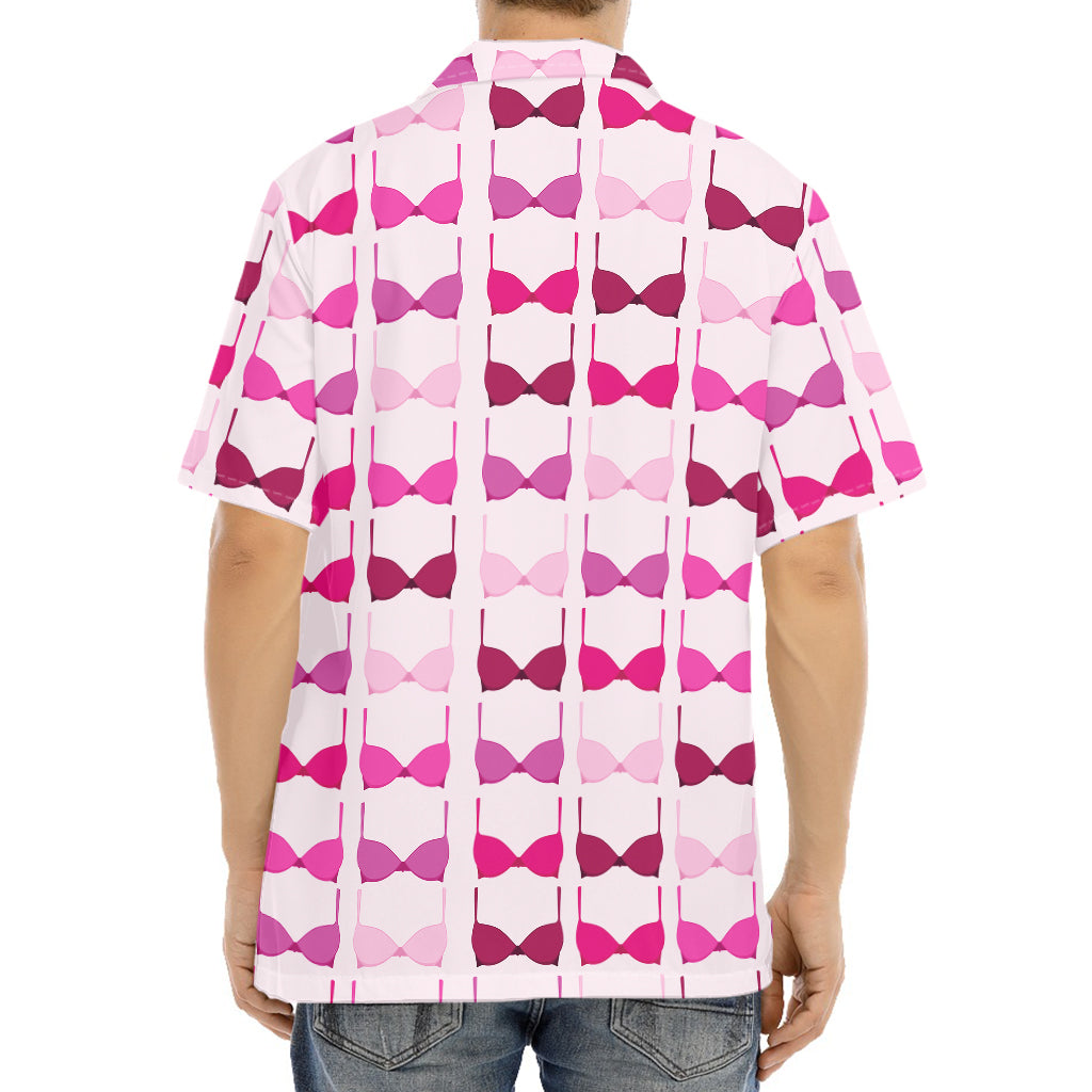 Pink Bra Breast Cancer Pattern Print Aloha Shirt