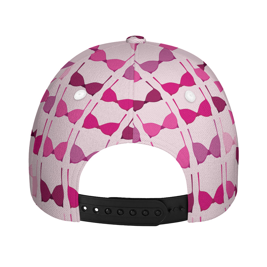 Pink Bra Breast Cancer Pattern Print Baseball Cap