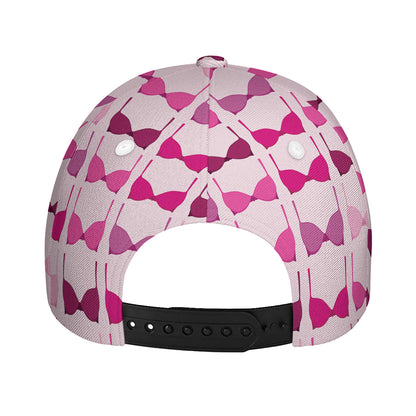 Pink Bra Breast Cancer Pattern Print Baseball Cap