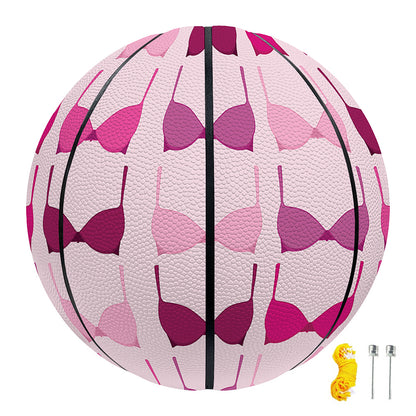 Pink Bra Breast Cancer Pattern Print Basketball