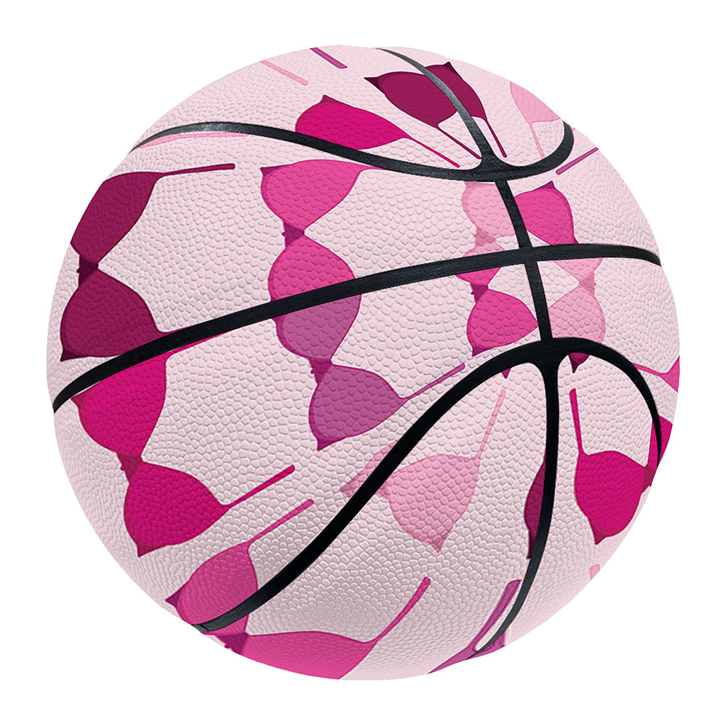 Pink Bra Breast Cancer Pattern Print Basketball