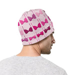 Pink Bra Breast Cancer Pattern Print Beanie