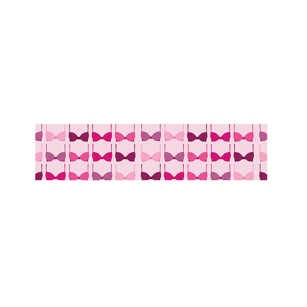 Pink Bra Breast Cancer Pattern Print Bed Runner
