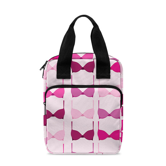 Pink Bra Breast Cancer Pattern Print Bible Tote Bag