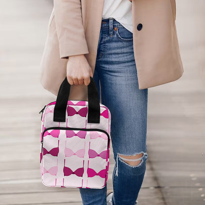 Pink Bra Breast Cancer Pattern Print Bible Tote Bag