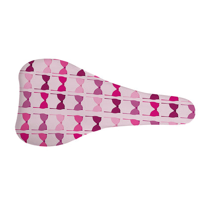 Pink Bra Breast Cancer Pattern Print Bicycle Seat Cover