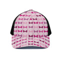 Pink Bra Breast Cancer Pattern Print Black Mesh Trucker Hat