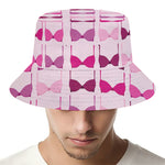 Pink Bra Breast Cancer Pattern Print Bucket Hat