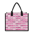 Pink Bra Breast Cancer Pattern Print Canvas Tote Bag