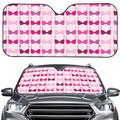Pink Bra Breast Cancer Pattern Print Car Windshield Sun Shade