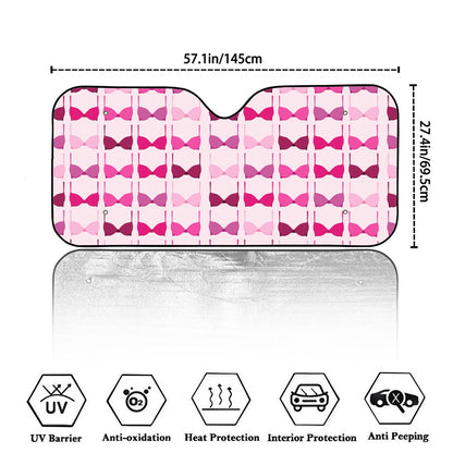 Pink Bra Breast Cancer Pattern Print Car Windshield Sun Shade