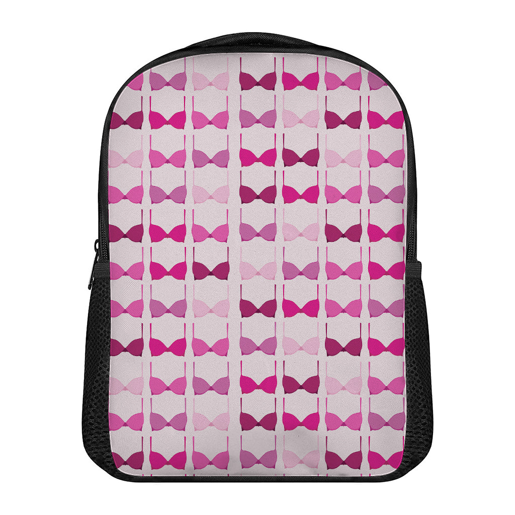 Pink Bra Breast Cancer Pattern Print Casual Backpack