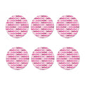 Pink Bra Breast Cancer Pattern Print Coaster Set