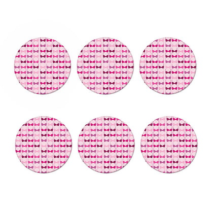 Pink Bra Breast Cancer Pattern Print Coaster Set