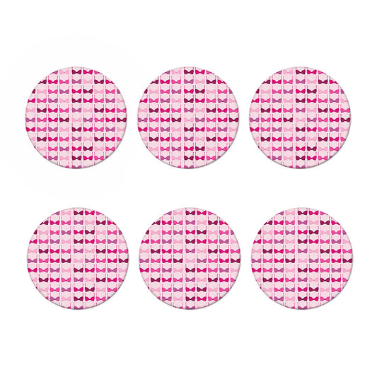 Pink Bra Breast Cancer Pattern Print Coaster Set