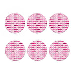 Pink Bra Breast Cancer Pattern Print Coaster Set