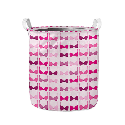 Pink Bra Breast Cancer Pattern Print Collapsible Laundry Basket