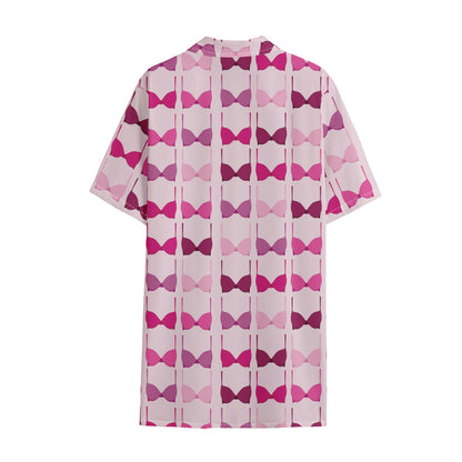Pink Bra Breast Cancer Pattern Print Cotton Hawaiian Shirt