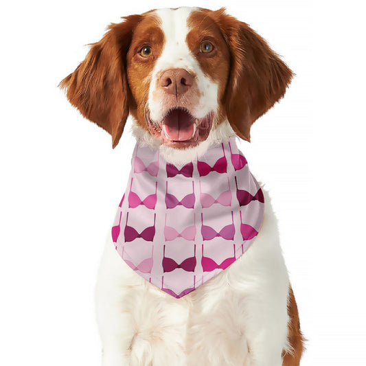 Pink Bra Breast Cancer Pattern Print Dog Bandana