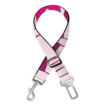 Pink Bra Breast Cancer Pattern Print Dog Seat Belt