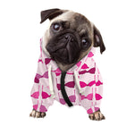 Pink Bra Breast Cancer Pattern Print Dog Zip Up Hoodie